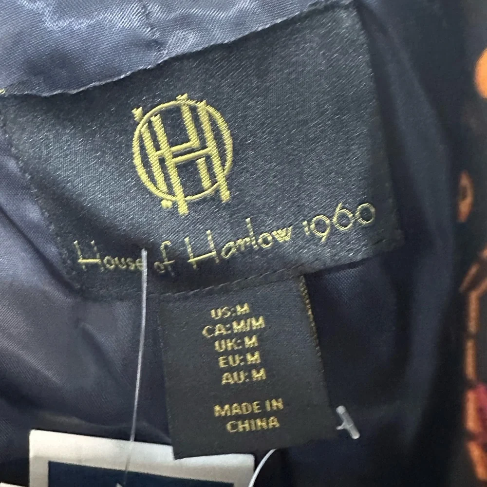 House of Harlow 1960 Elegant Black and Gold Blazer